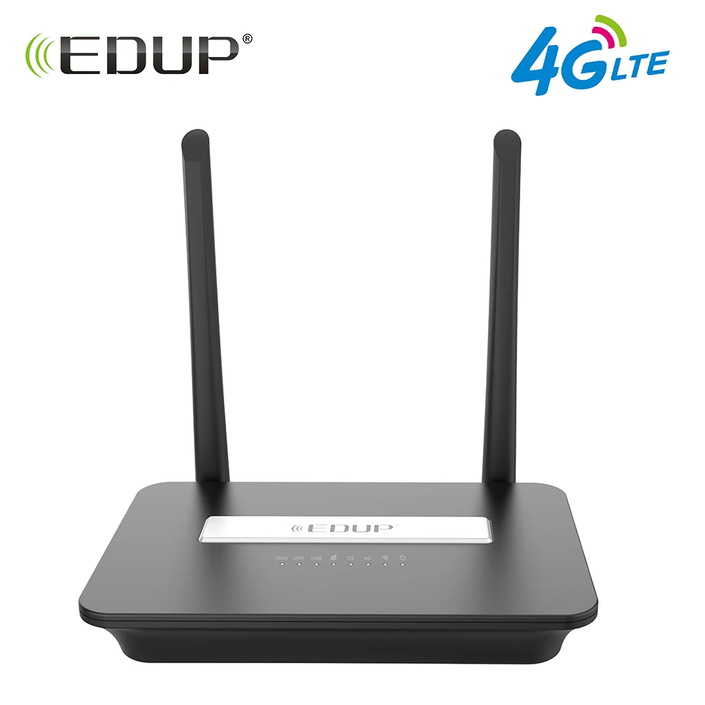 

EDUP 300Mbps 4G LTE FDD Wireless Wifi Router 802.11b/g/n Wi-Fi Router Mobile Hotspot Routers CPE with Sim Slot and LAN Port
