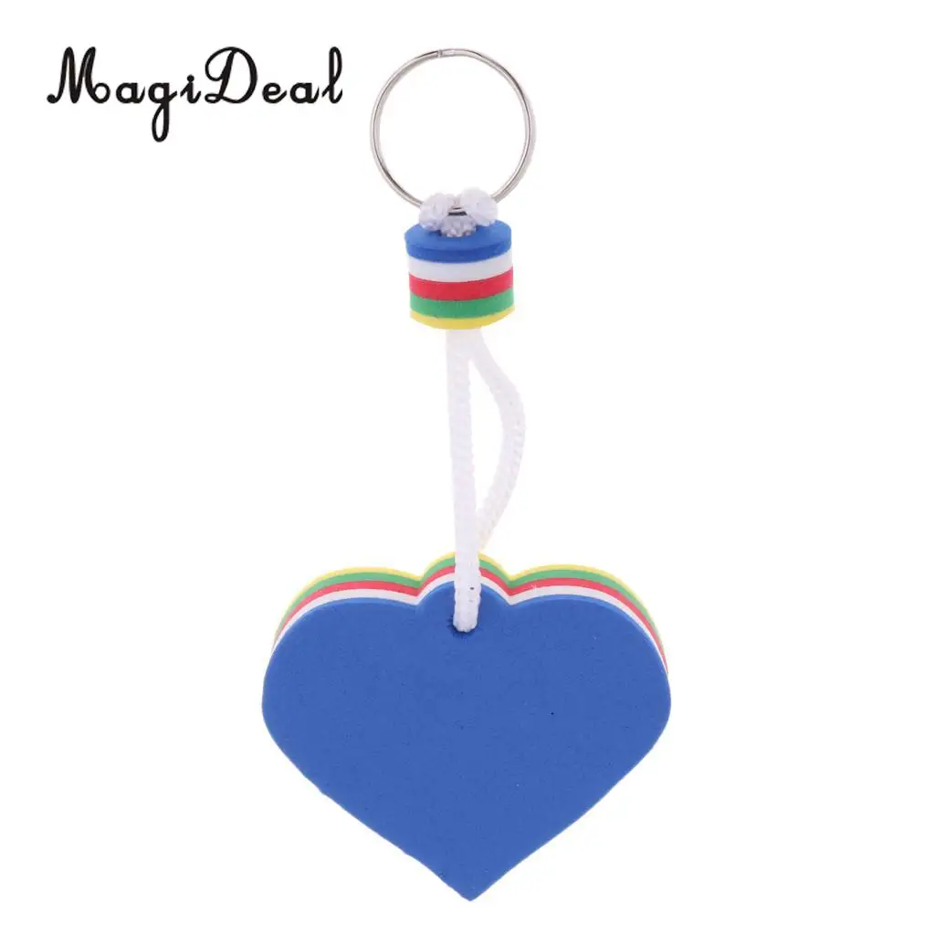 Ultralight EVA Foam Floating Keyring Water Buoyant Key Float for Boat Swim Fishing Beach Seaside Surfing Yachting - Heart Shape