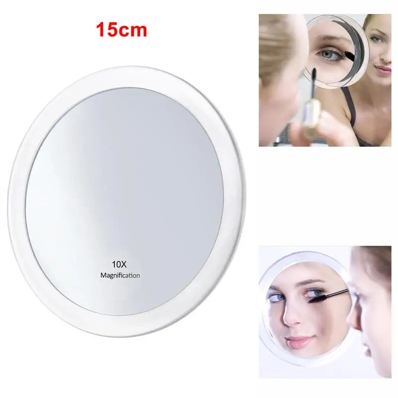 5,9 дюймов 10x увеличительное круглое зеркало для макияжа складное карманное косметическое зеркало увеличительное зеркало с 3 присосками