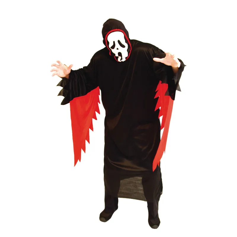 

Adult Men Howling Darkness Scream Ghost Costume Halloween Purim Party Carnival Masquerade Cosplay Outfit