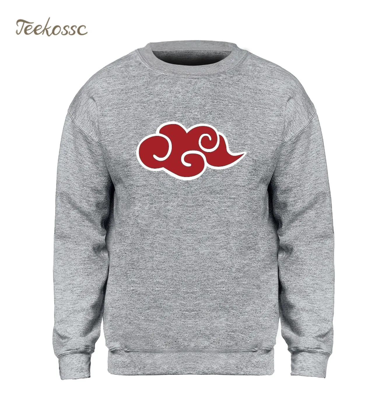 

Naruto Akatsuki Sweatshirt Men Red Cloud Hoodie Japan Anime Crewneck Sweatshirts Winter Autumn Fleece Warm Harajuku Streetwear