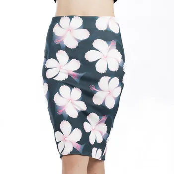 

2018 Spring and Summer Fashion Supply New Style Women Fashion Sexy Package Hip Skirt Floral Print One Step Skirt Mujer Faldas