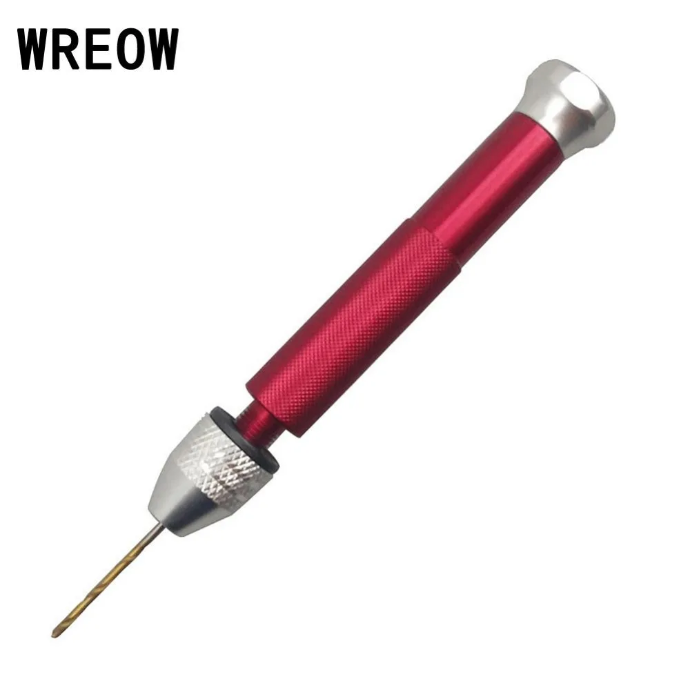 

Hot Selling Red Adjustable New Manually Mini Hand Drill Chuck Twsit Micro Drill Bit 0.3-3.2mm For Wood Horn Plastic