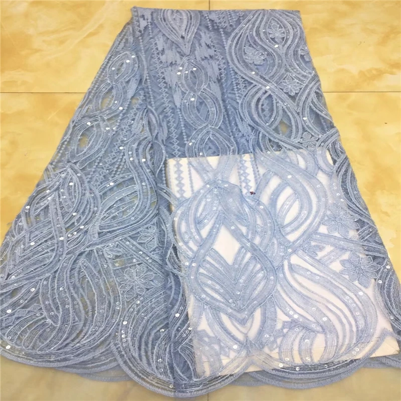 

Nigerian Lace Fabrics For Wedding 2018 African French Lace Fabric High Quality Sequins Lace with beads, Burgundy Lace Sky blue