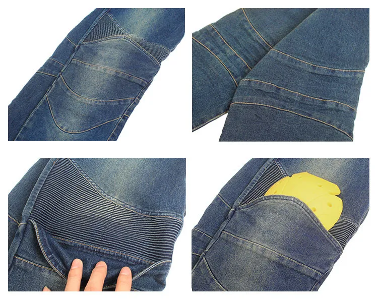 Best Motorcycle Jeans Grey Motorbike Cargo Trousers With Protective Equipment Knee Pad 19