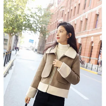 

Korean Style Winter Short Woolen Coats Womens Plus Size Loose Jacket Coat Autumn Slim Womens Outwears Feminino A370