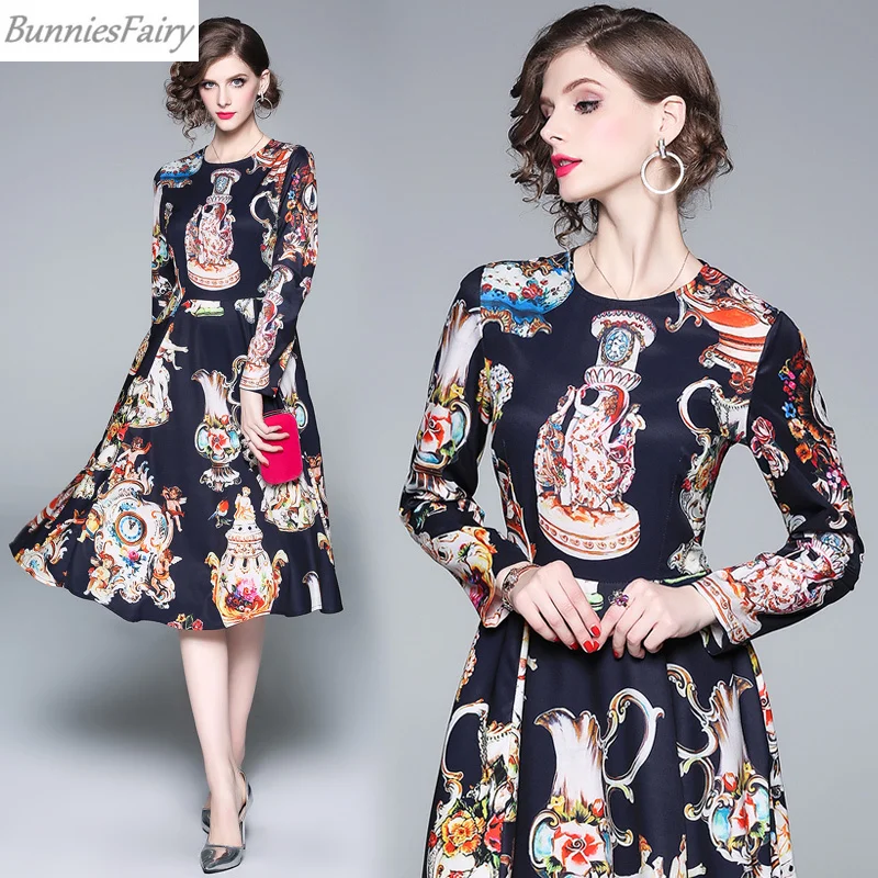 BunniesFairy 2019 весеннее Новое Женское платье Хепберн Винтажный стиль ретро
