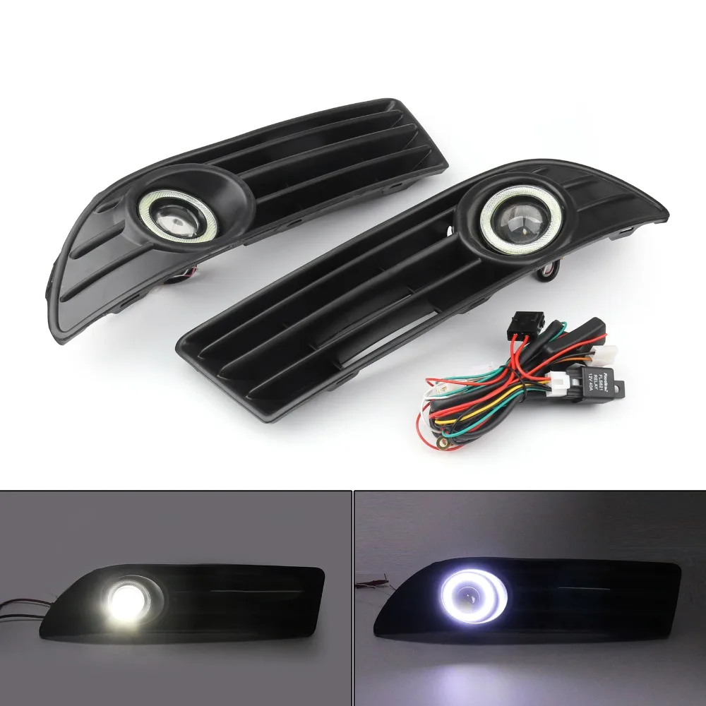 Areyourshop LED Fog Light Lamp Grille+Wiring Harness Kit Set For VW POLO 2005-2009 Left&Right ABS plastic Motor Grille Covers Areyourshop LED Fog Light Lamp Grille+Wiring Harness Kit Set For VW POLO 2005-2009 Left&Right ABS plastic Motor Grille Covers