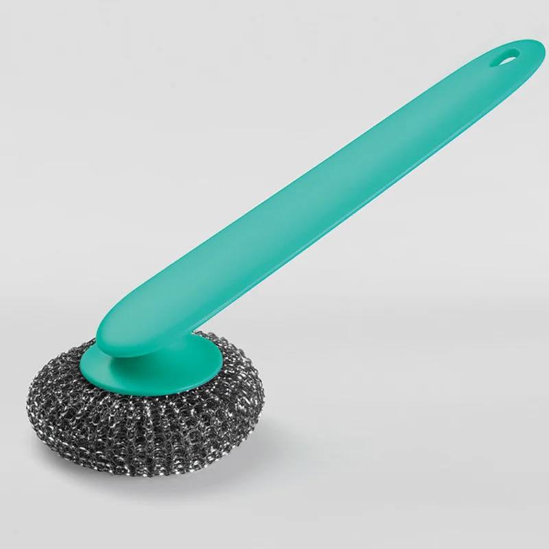 

Steel Ball Clearing Brush Long Handle Pot Brush Kitchen Accessories Magic Pan Scrubber Best Seller 2018 Products Dropshipping