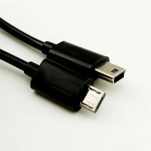 1 قطعة المصغّر USB B 5 دبوس الذكور إلى ميني USB B 5 دبوس الذكور لولبية ملفوف كابل محول 3FT