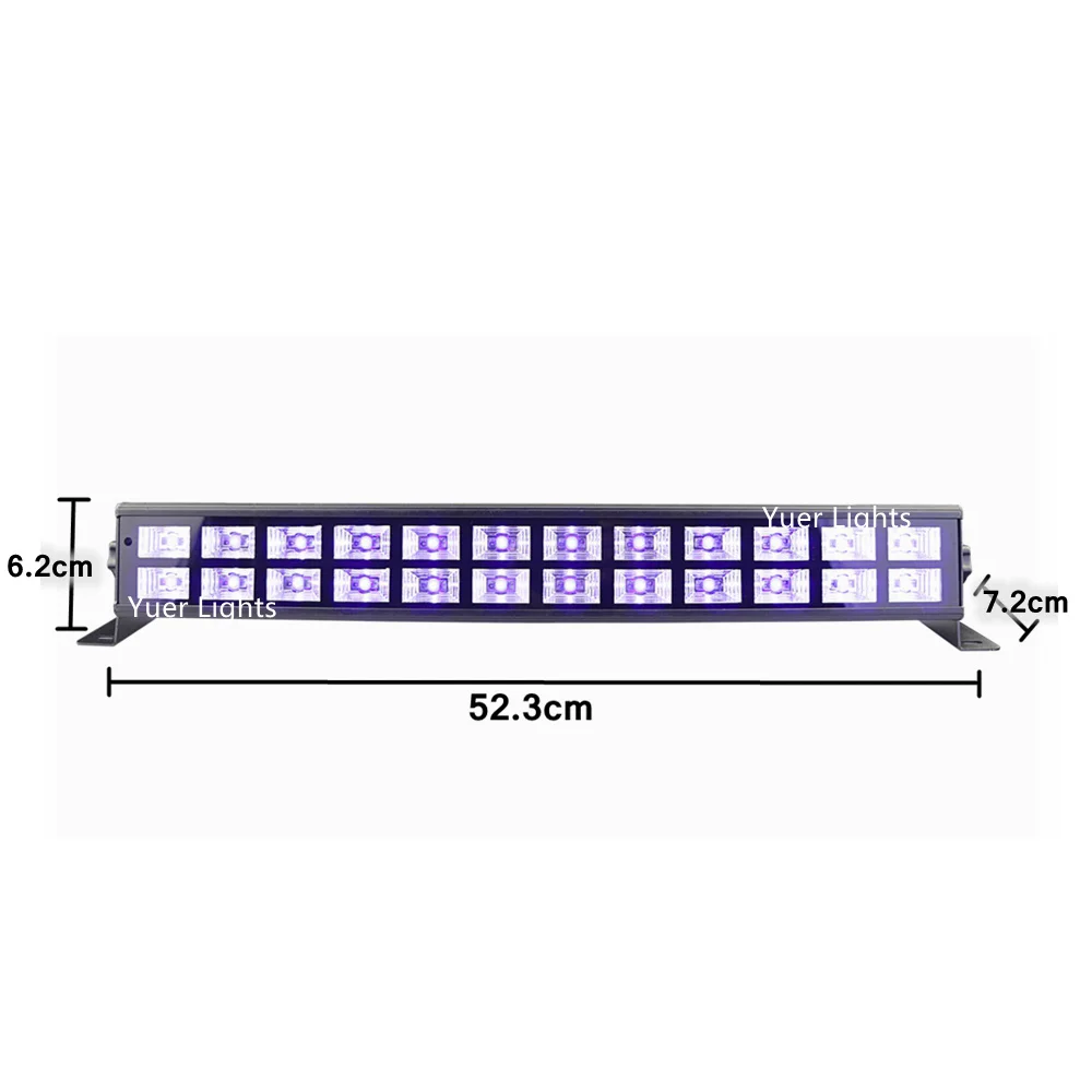 24 светодиодный S УФ Цветной СВЕТОДИОДНЫЙ светильник 90-240 В идеально подходит для диджея диско лампы для дома вечерние лазерные украшения УФ светодиодный светильник для бара