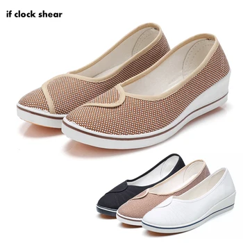 

Beauty salon hospital doctor nurse Casual Shoes New Cotton Breathable Medical work shoes Women Flat Bottom Women shoes wholesale