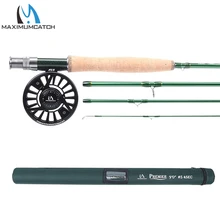 Maximumcatch нахлыстовая Удочка с катушкой Combo IM10 36T нахлыстовая Удочка фракция действие и ЧПУ обработанная муха катушка с Cordura трубкой 3-10WT