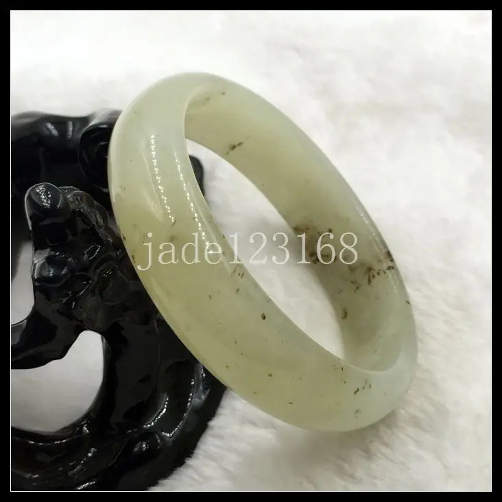 

A-42 61mm Beautiful Fashion China 100% Natural Green Jade Gems Bangle Bracelet 28% 10.13