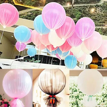 

12" Balloon Tulle Yarn Mesh Airballoon Wedding Decoration Sewing Mesh DIY Tutu Skirt Accessories Funny Balloon Toy for baby
