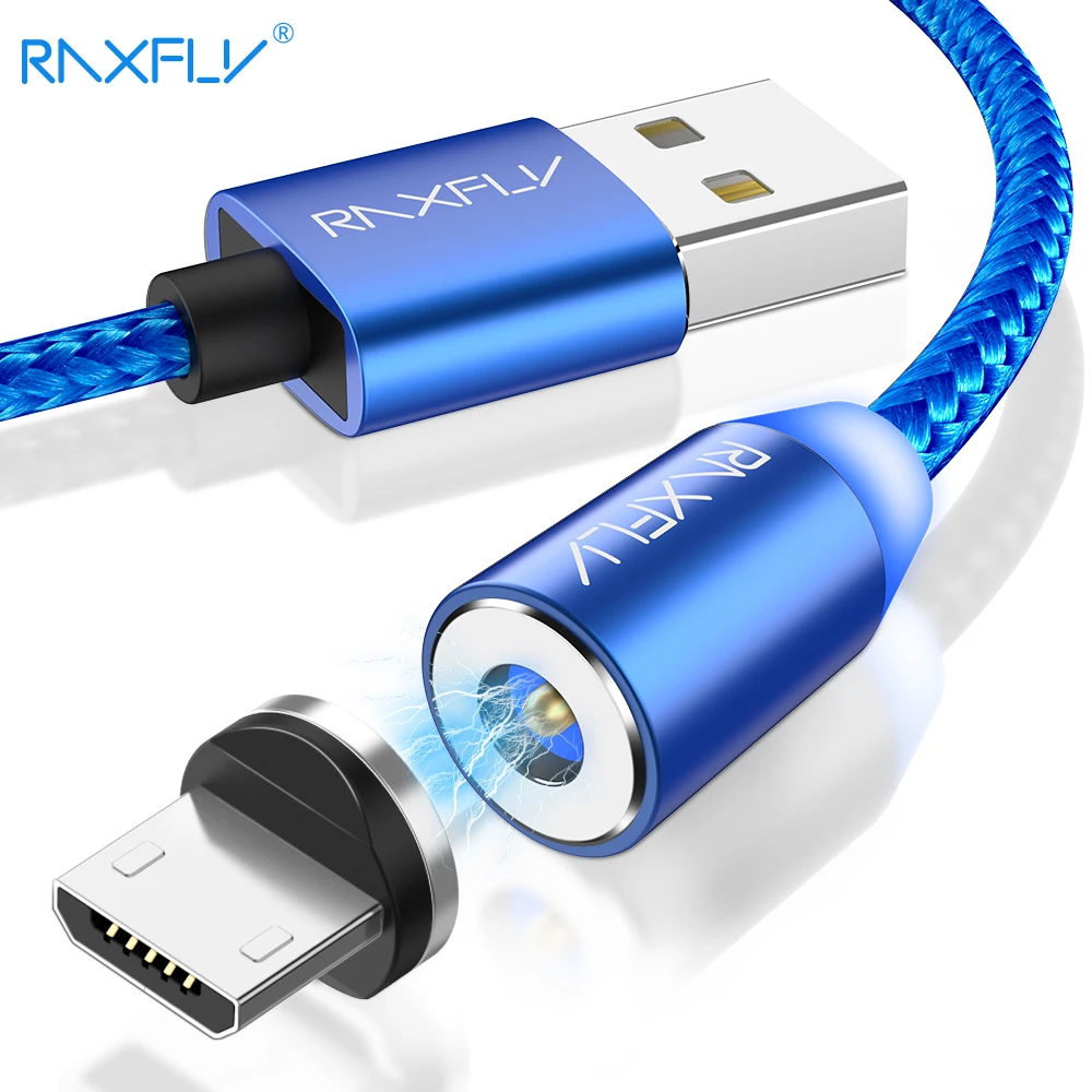 

RAXFLY Magnetic USB Cable Type C Lighting Cable Magnet Charger For iPhone XS Max XR Samsung S9 Magnetic Micro USB Charging Wire