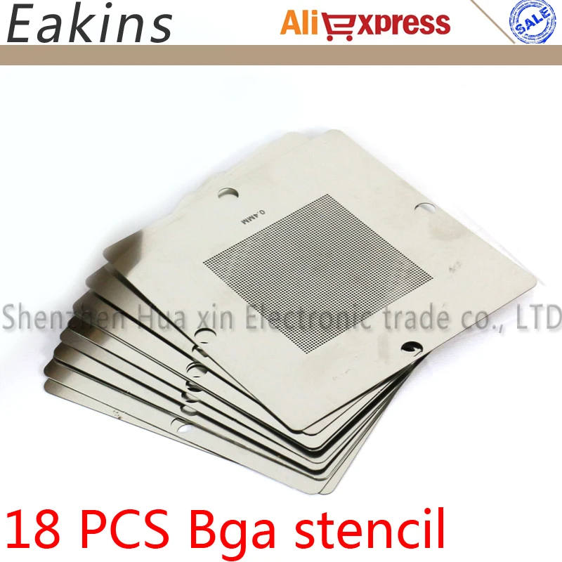 Freeshipping Universal Stencil BGA Reballing Kit with 18/pcs 90*90mm BGA Stencils 90 BGA Reballing stencil 0.5/0.6/0.65/0.76/1.0 freeshipping 100% new intel 82801hbm ic chipset with bga stencil 90mm nh82801hbm