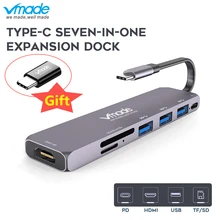 USB C концентратор USB-C-HDMI USB 3,0 SD/TF кард-ридер концентратор USBC разветвитель для MacBook Pro huawei mate usb-хаб с тип-c конвертером