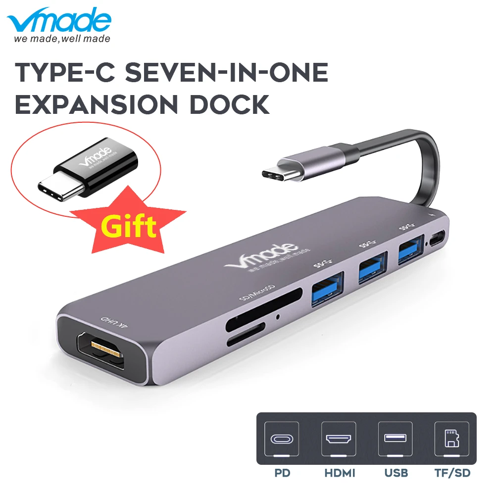 

USB C HUB USB-C to HDMI USB 3.0 SD/TF Card Reader hubs USBC Splitter For MacBook Pro Huawei Mate USB HUB with Type-C converter