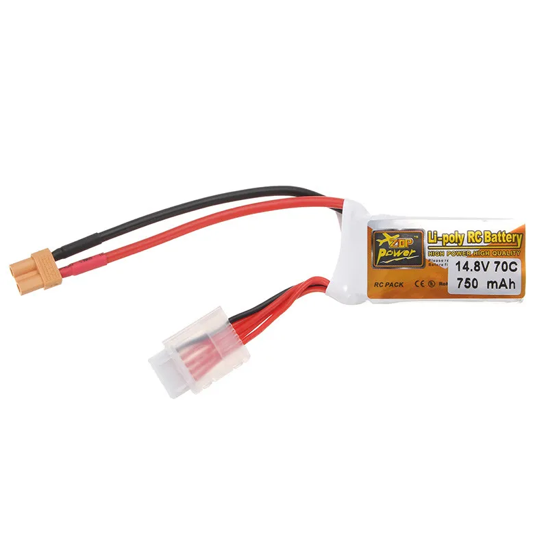 ZOP Мощность 14,8 V 750 мА/ч, 4S 70C Lipo Батарея XT30 штепсельная Вилка для RC Мультикоптер Квадрокоптер запасные Запчасти