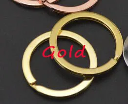 gold 20 шт., брелок для ключей, разделенное кольцо 25, 28, 30 мм, золото, серебро(никогда не выцветает), брелок для изготовления ключей, Sleutelhanger, аксессуары для ювелирных изделий Diy - Цвет: gold