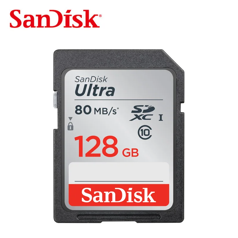 Free shipping SanDisk Ultra SD card 128GB Class 10 SD SDHC SDXC Memory Card C10 80MB/s for camera , camcorders and computer sandisk ultra sdhc large capacity 8gb 40mb s class 10 sd extra memory card