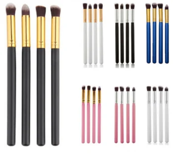 

4pcs different size Nylon/plastic Makeup Brushes Set for Foundation Powder Eyeshadow Eyeliner Lip Brush Tool / by dhl 200sets