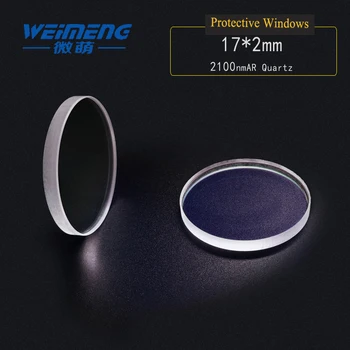 

Weimeng Laser protective lens 17*2mm 2100nm AR circular JGS1 quartz optical glasss for laser cutting welding engraving machine
