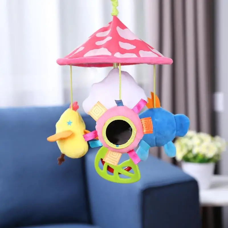 Мягкие милые Мультяшные мягкие игрушки с животными Bearoom музыкальная плюшевая кроватка Погремушки колокольчик для новорожденных детские развивающие игрушки