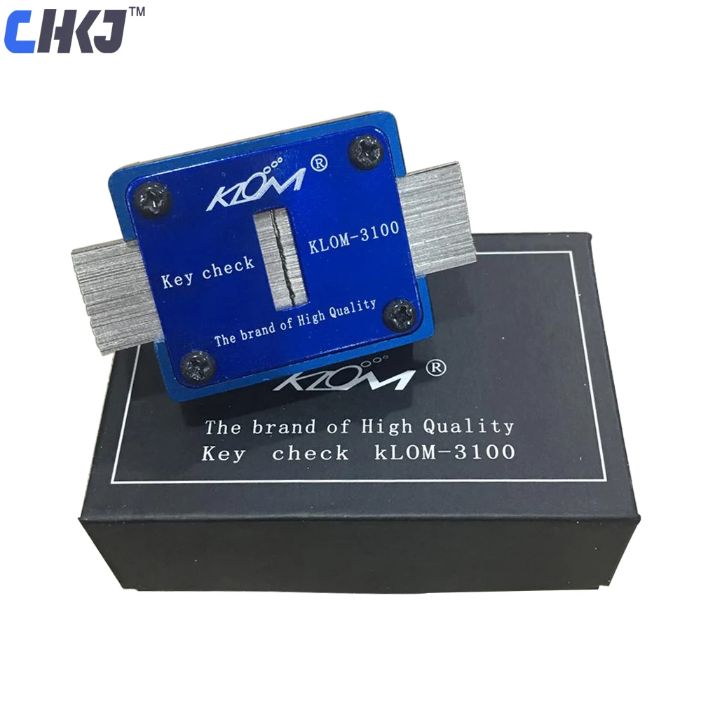 CHKJ Genuine KLOM Key Check Locksmith Tools Blank Key Slot Checker KLOM-3100 Free Shipping