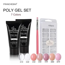 Набор из полигеля для быстрого строительства, набор из полигеля, кристально-желе, твердый полигель, акриловый, впитывающий, для наращивания ногтей, Akryl, гель-конструктор, гель, 30 г