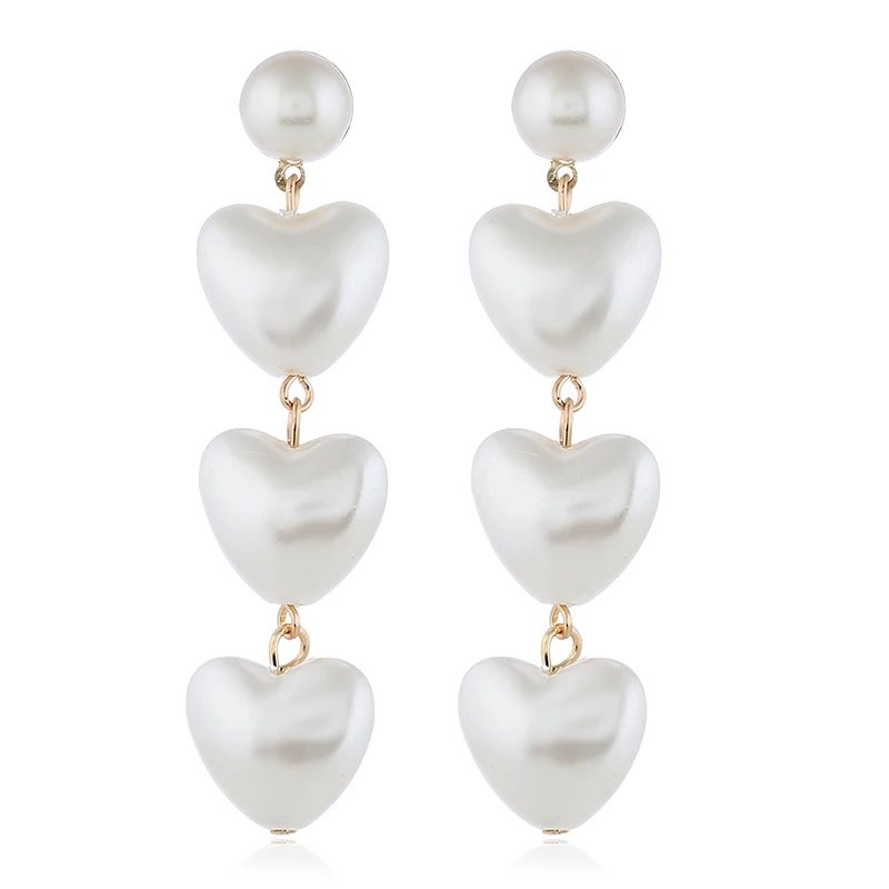 

Fashion Elegant Love Heart Long Tassel Dangle Earrings For Women Lady Bridal Bridesmaid Jewelry Geometric Wedding Accessories