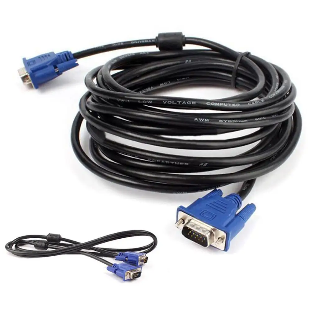 

1.5/3/5/10M VGA Male to Male Extension Cable Cord Converter for PC TV Monitor Top Sale