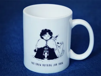

New Quality Ceramic Coffee Mug Cup Of Game of Thrones Cartoon Jon Snow You Know Nothing