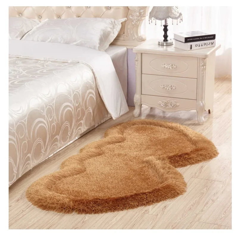 

80*160cm Bathroom Mat Heart Carpet for Bathroom Bedroom Kitchen Soft Shaggy Bath Mat Thicken Bedside Hallway Foot Mat 9 Colors