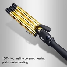Professional Ceramic Hair Iron For Shafts Tripe Barrel Hair Curler 25mm Hair Curler Curling Iron Styling Tools Free Shipping Professional Ceramic Hair Iron For Shafts Tripe Barrel Hair Curler 25mm Hair Curler Curling Iron Styling Tools Free Shipping