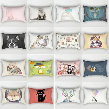 

Hot sale beauty cat pattern pillow cases rectangle bedroom pillow cases boys girls men women travel pillow cover 50*30cm