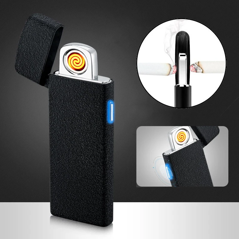 Latest-Ultra-thin-Fingerprint-Touch-Sensor-Cigarette-Lighter-Rechargeable-USB-Charging-Lighters-Plasma-Electric-Wire (5)