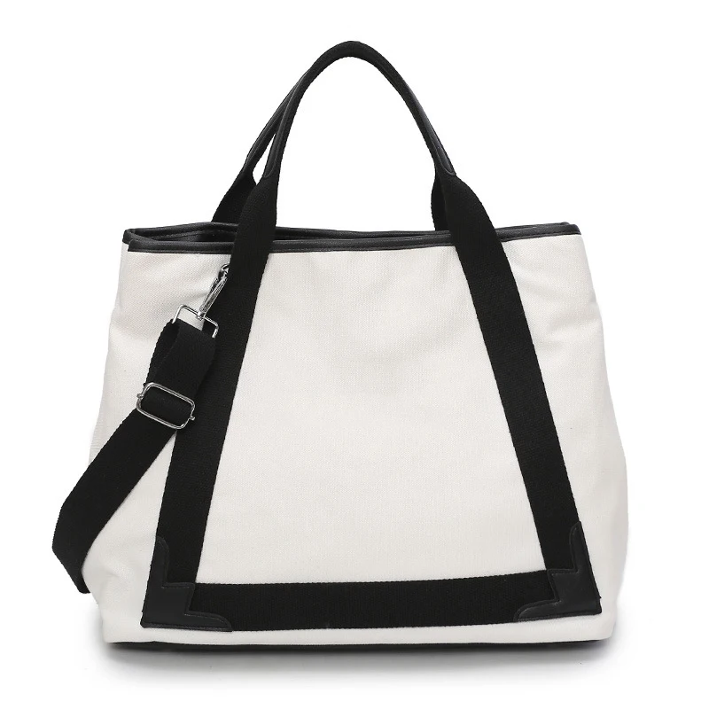 

2019 New Canvas High Capacity Women Shoulder Bag Wide Strap casual Tote Letter messenger handbag famous brand Travel Bags