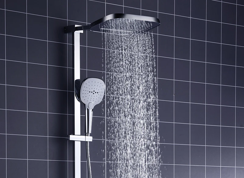 In Wall Exposed Touch Digital Shower Bath 3 Function Bathroom Shower Set Smart Intelligent Thermostat Waterfall Rain Shower (1)