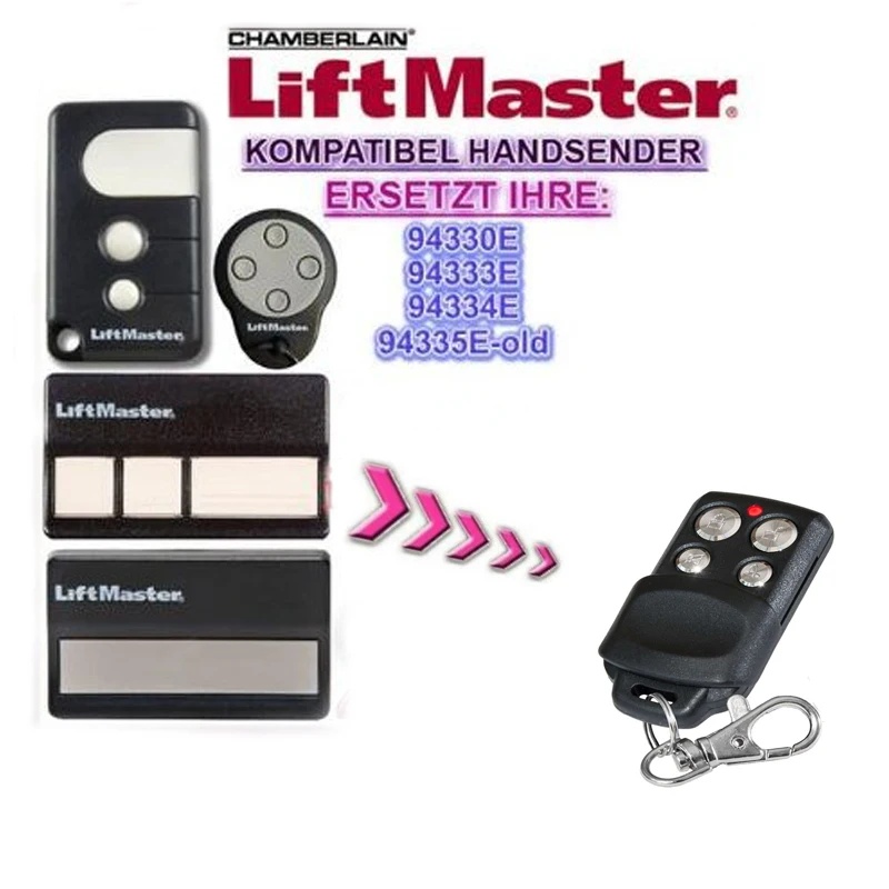 

1pcs FOR Chamberlain liftmaster 94335e 94330e 94334e 94333e replacement garage door remote control 433mhz