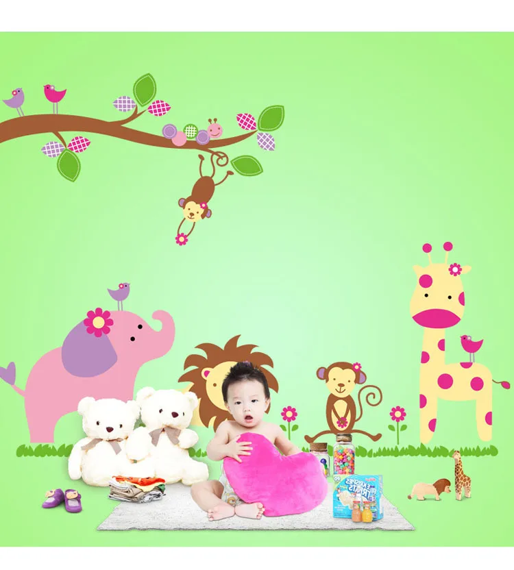 cartoon animal companion kids design childrens room wall stickersself adhesive wallpaperseco - Wall Design For Kids cartoon animal companion kids design childrens room wall stickersself adhesive wallpaperseco - Wall Design For Kids
