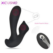 Powerful Silicone Male Masturbator Prostate Massager Anal Butt Plug Wireless Remote Control Anal Vibrator Sex Toys for Men Gay