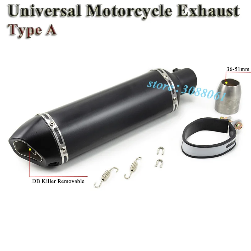 Впускной 51 мм мотоциклетная выхлопная труба akrapovic Escape модифицированный универсальный глушитель дБ Killer для Kawasaki Honda Yamaha KTM