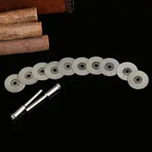Lames de roue diamantée en acier au carbone de 18mm, outils de coupe rotatifs Dremel, accessoires avec disques de coupe à deux mandrins, 10 pièces