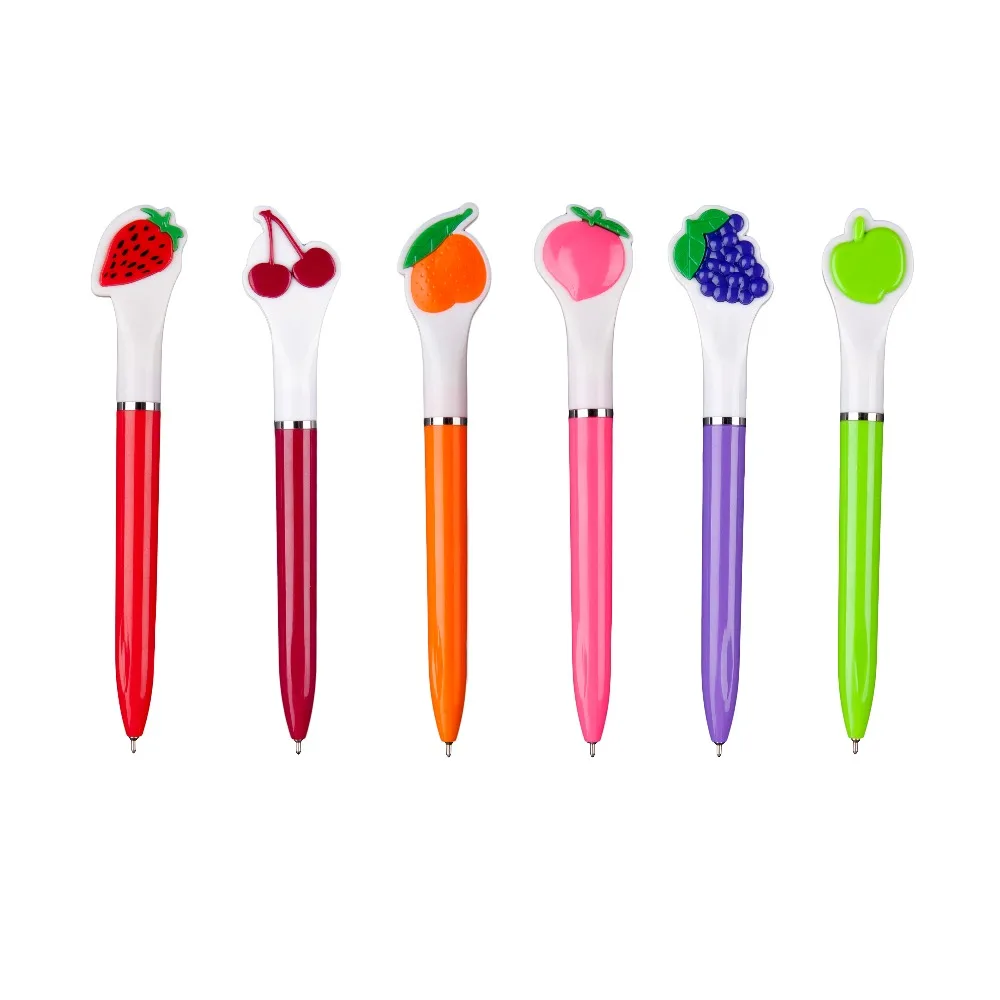 

6Pcs/Set Creative Fruit Shape Pen Student Prizes Ballpoint Pen Signing Pen Office And School Supplies Cute School Supplies