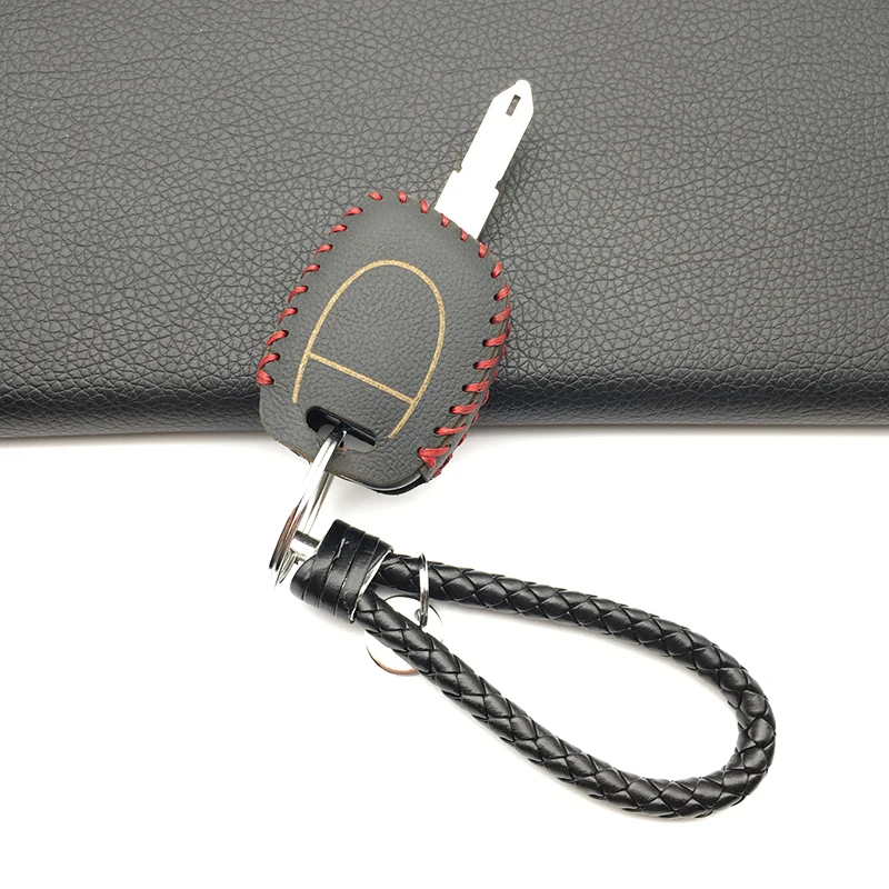 Сменный каркас крышки ключа автомобиля из натуральной кожи в виде оболочки для Renault Twingo Clio Master Kango 1 кнопочный чехол для ключей