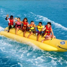 Привет bouncia Высокое качество Популярные Портативный и ПВХ брезент надувная лодка банан для детей и взрослых играть с 8 мест