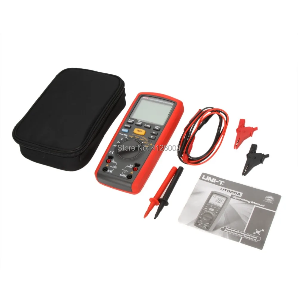Isolamento; 1000 V megohmmeter, true rms, Gráfico