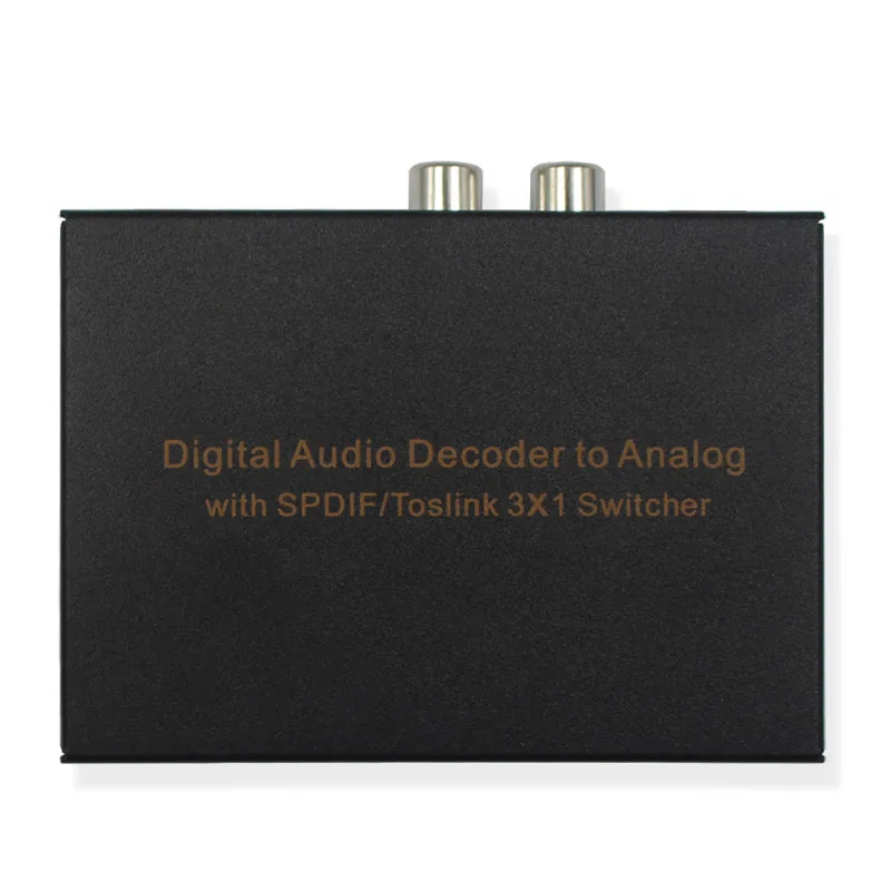 1 Piece Only Digital Audio to Analog Converter Switcher With 3 Ports SPDIF Toslink Input to Analog L R and Headphone Output
